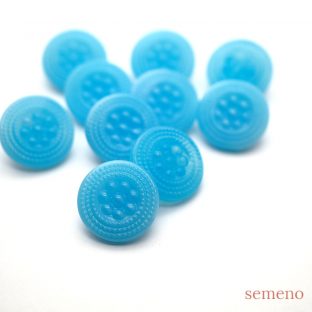 水色　ヴィンテージボタン チェコガラスボタン　PCZB080 BP