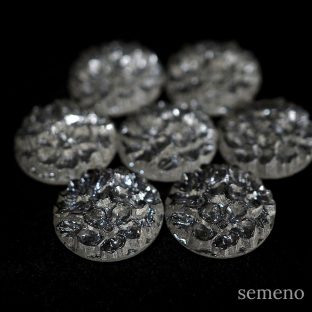 ★(再販)クリア　3つの花デザインカボション　　ヴィンテージ　チェコガラス　カボション　PCZC018