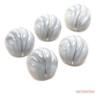 グレー　ヴィンテージボタン チェコガラスボタン　PCZB162