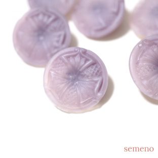 ★薄紫　ヴィンテージボタン チェコガラスボタン　PCZB276