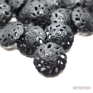 2pc 黒レースデザイン　アメリカヴィンテージ　ヴィンテージボタン