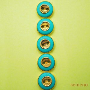 水色 縁取りミニボタン アメリカヴィンテージ　ヴィンテージボタン