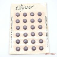 レアな台紙付き　パープル　ヴィンテージボタン チェコガラスボタン　SCZB015