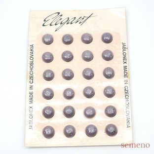 レアな台紙付き　パープル　ヴィンテージボタン チェコガラスボタン　SCZB015