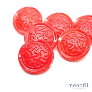 赤　ヴィンテージボタン チェコガラスボタン　PCZB126