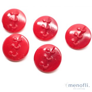 赤　ヴィンテージボタン チェコガラスボタン　PCZB140