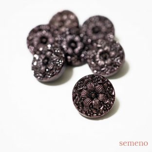 ブロンズ ヴィンテージボタン チェコガラスボタン　PCZB041