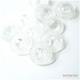 クリア ヴィンテージボタン チェコガラスボタン　PCZB005