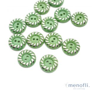 黄緑　ヴィンテージボタン チェコガラスボタン　PCZB211