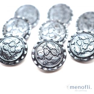 黒　ヴィンテージボタン チェコガラスボタン　RCZB046