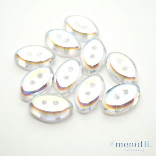 クリア　オーロラ　ヴィンテージボタン チェコガラスボタン　RCZB074