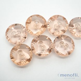 薄オレンジ　ヴィンテージボタン チェコガラスボタン　BP04050016