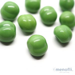 緑　フルーツ・野菜デザイン　ヴィンテージボタン チェコガラスボタン　BP0707 20201202