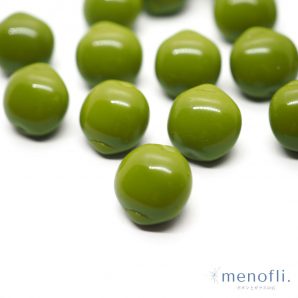 緑　フルーツ・野菜デザイン　ヴィンテージボタン チェコガラスボタン　BP0707 20201203