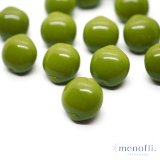 緑　フルーツ・野菜デザイン　ヴィンテージボタン チェコガラスボタン　BP0707 20201203