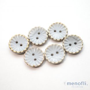 ★グレー ゴールド縁 ヴィンテージボタン チェコガラスボタン　BP1010 20210310