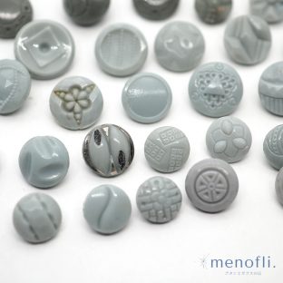 グレー系　約30個　ガラスボタンセット　ヴィンテージボタン チェコガラスボタン　BP1010 20210527